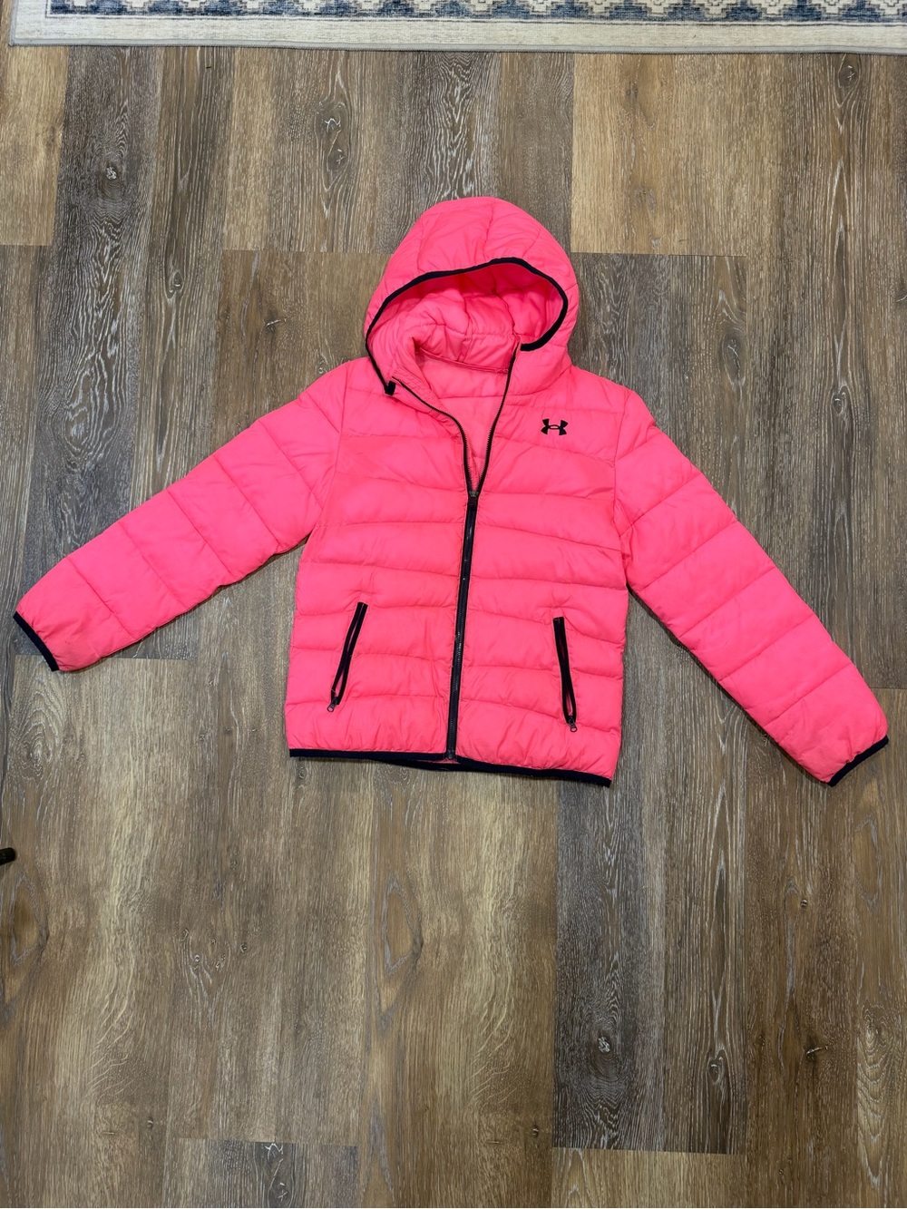 Under Armour Bright Pink Hooded Puffer Jacket for Kids